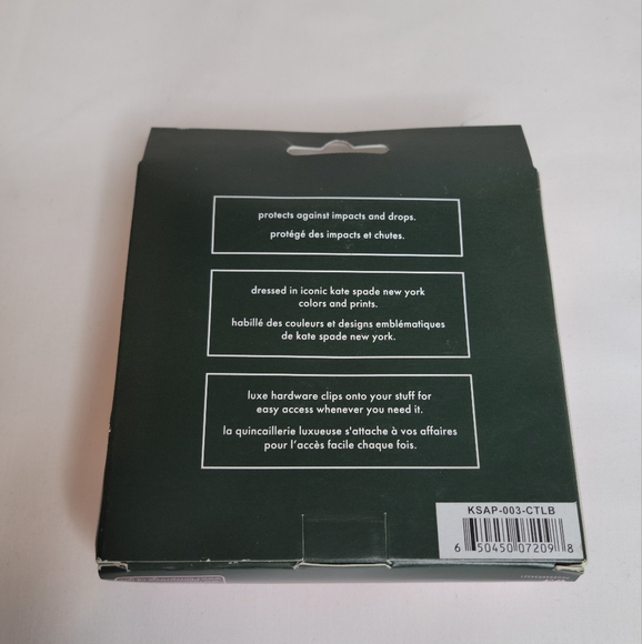 Kate Spade Protective AirPods 3rd gen case City Leopard Black/Gold Foil/Clear - Picture 2 of 2